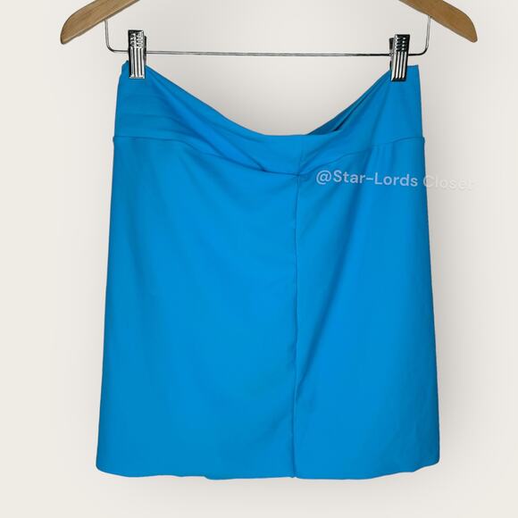 Good American Twist Sarong | Large | Atomic Blue  Mini Skirt Cover Up Pull On - Picture 9 of 10